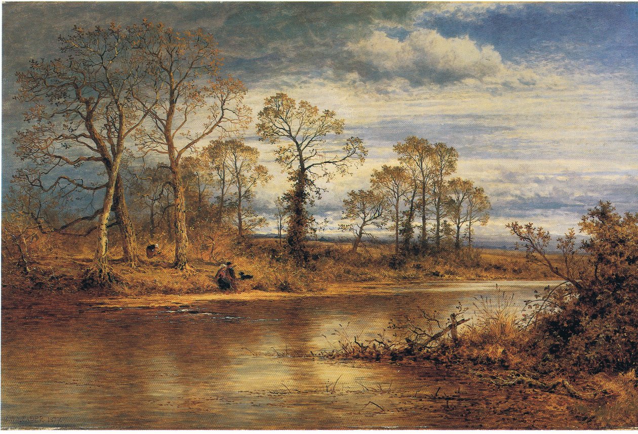 Een Engelse rivier in de herfst door Benjamin Eastlake Leader