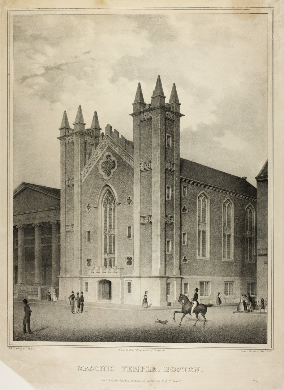 Vrijmetselaarstempel, Boston door Benjamin F. Nutting