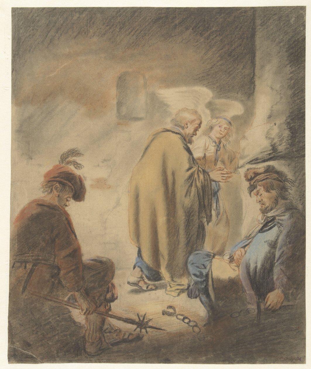 Petrus uit de gevangenis bevrijd door Benjamin Gerritsz Cuyp
