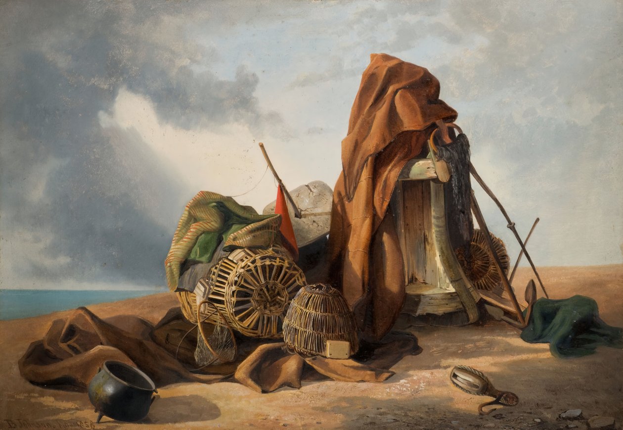 Strandscène Stilleven door Benjamin Johnson