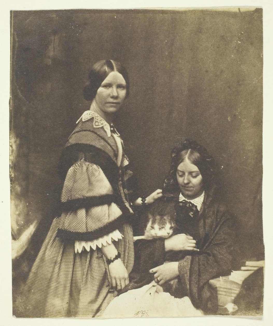 Mevrouw Craik met kat, ca. 1858 door Benjamin Mulock