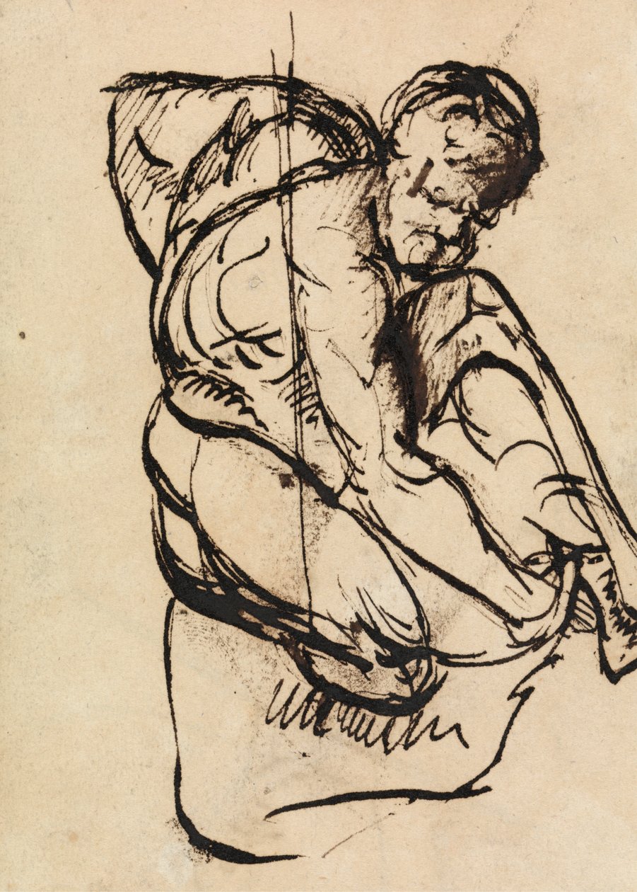 Figurenstudie van een naakte man door Benjamin Robert Haydon