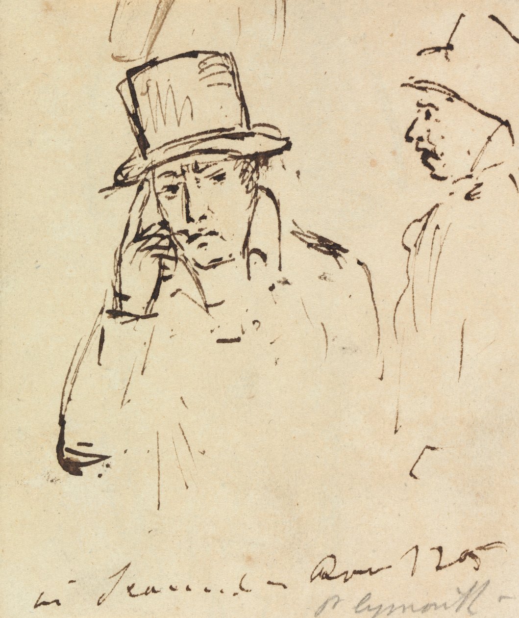 Studies van mannen met hoeden door Benjamin Robert Haydon