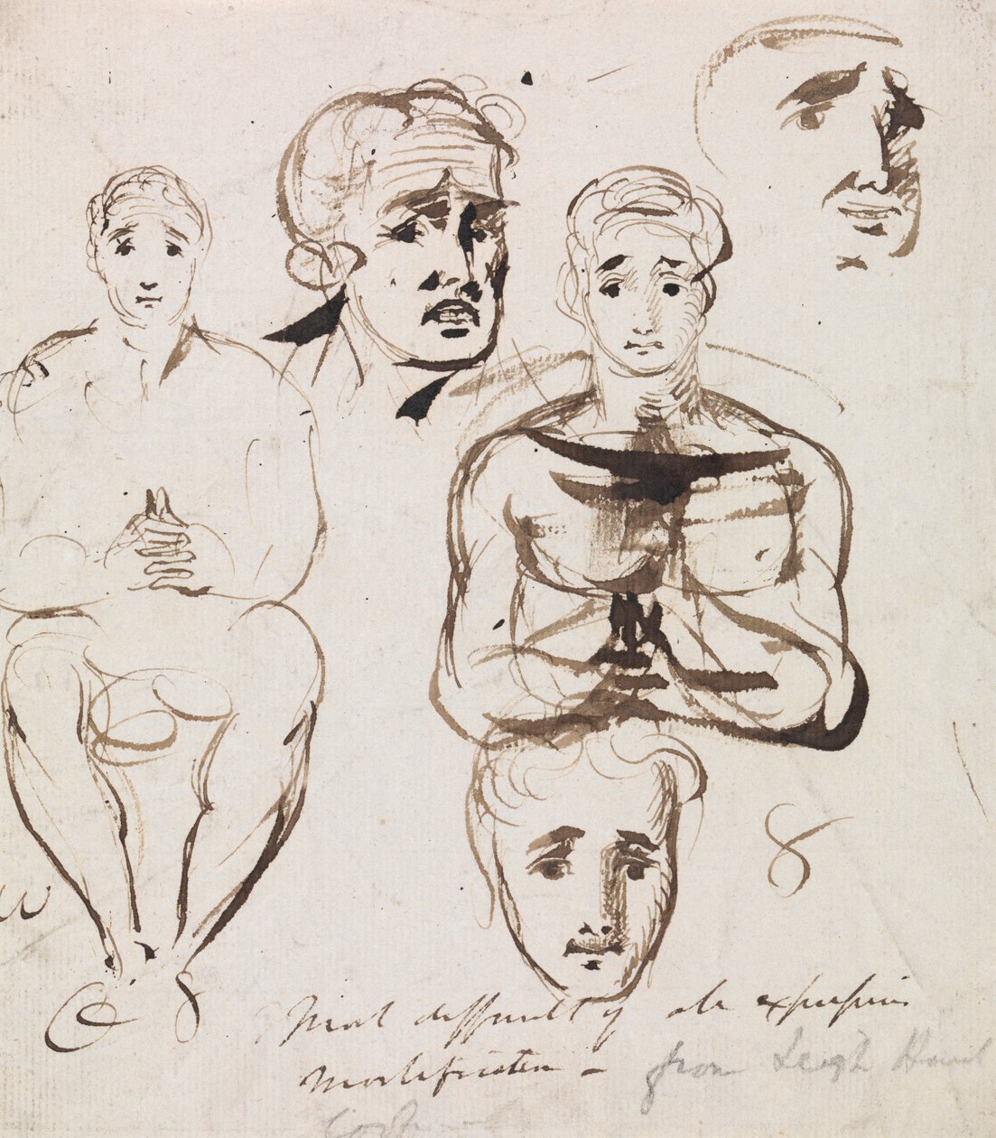 Studie van Gezichtsuitdrukkingen door Benjamin Robert Haydon