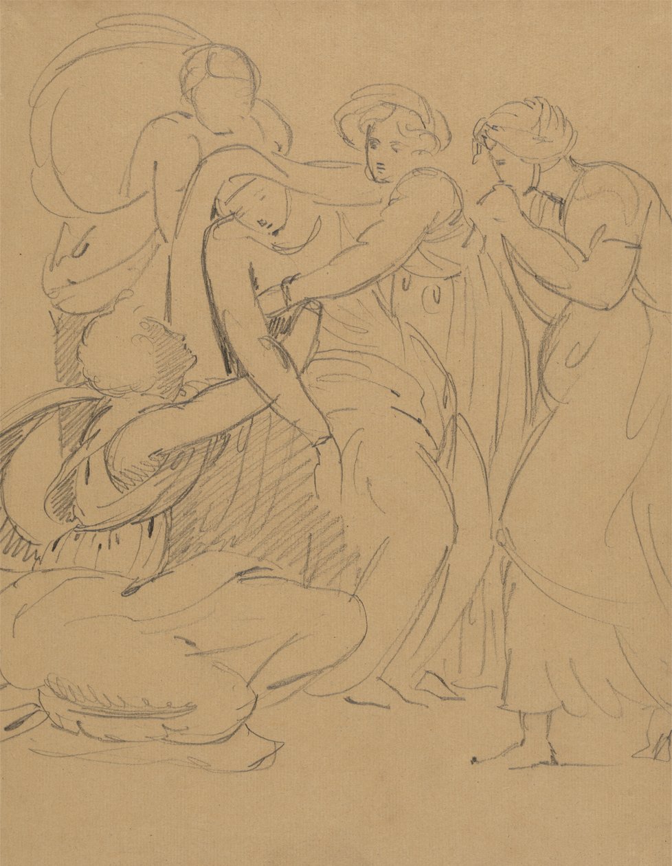 Studie van een dramatische scène door Benjamin Robert Haydon