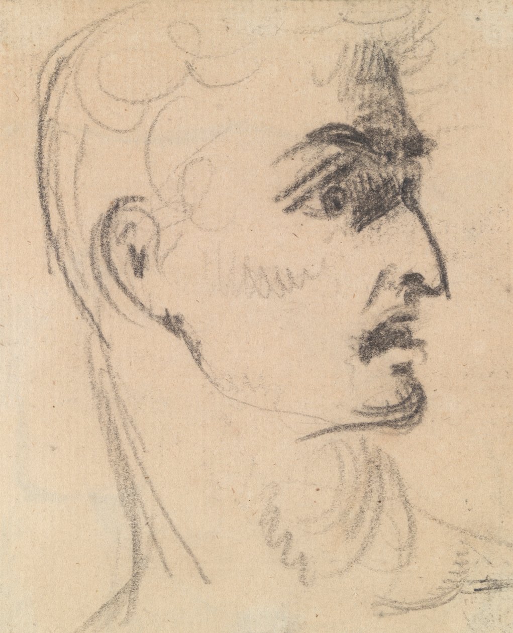 Studie van de gezichtsuitdrukking van een man door Benjamin Robert Haydon