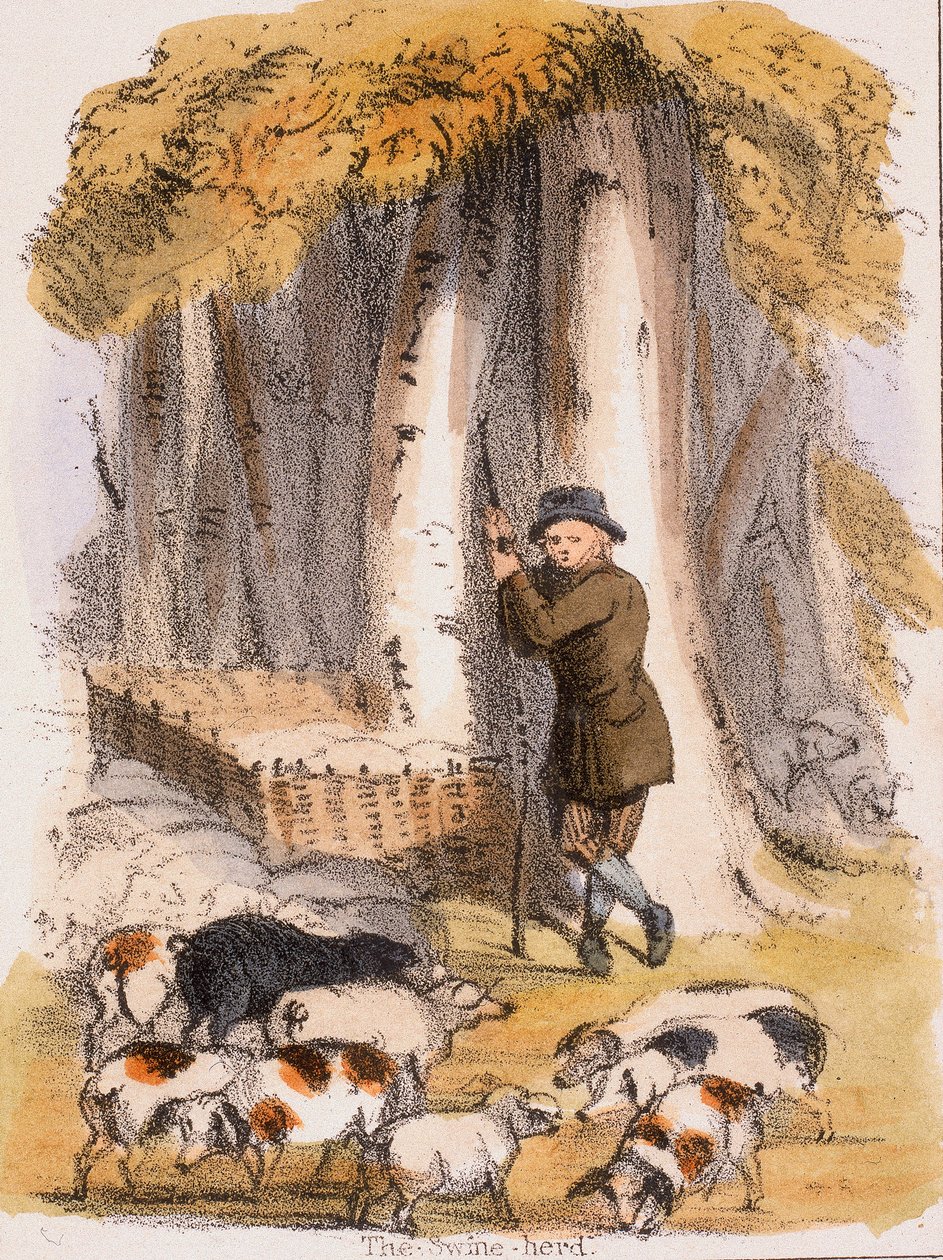 De Varkenshoeder, c1845 door Benjamin Waterhouse Hawkins