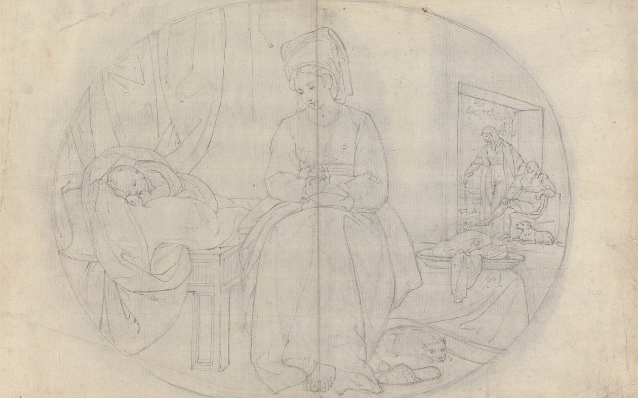 Vrouw en Kind van de Kunstenaar door Benjamin West