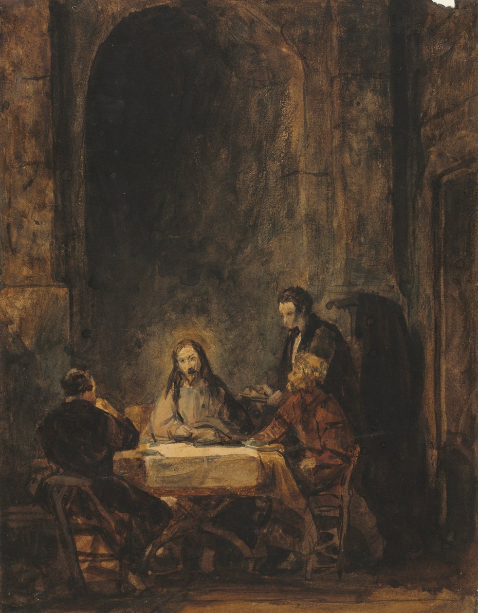 Christus in Emmaüs door Benjamin West