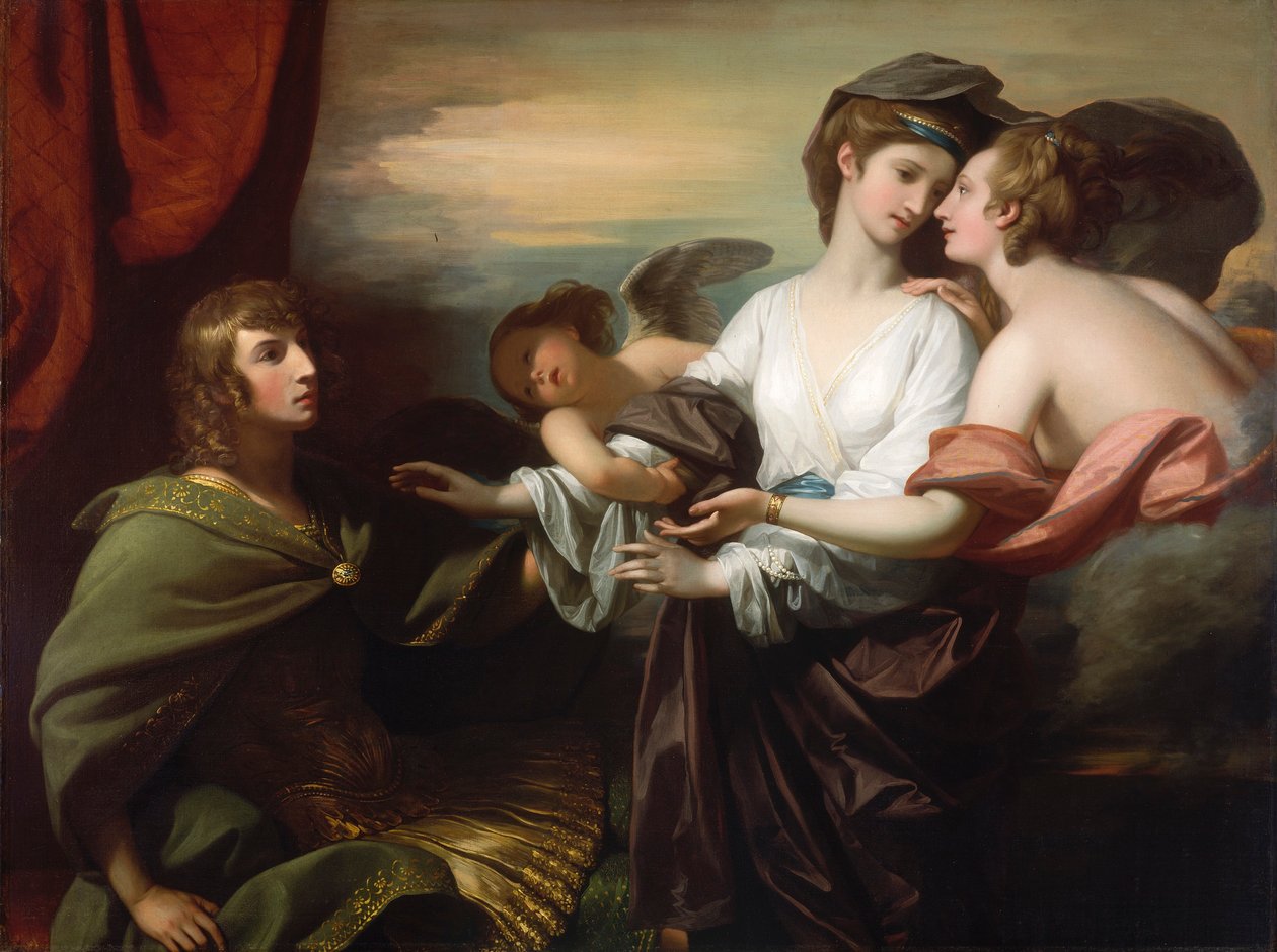 Helena naar Parijs gebracht door Benjamin West