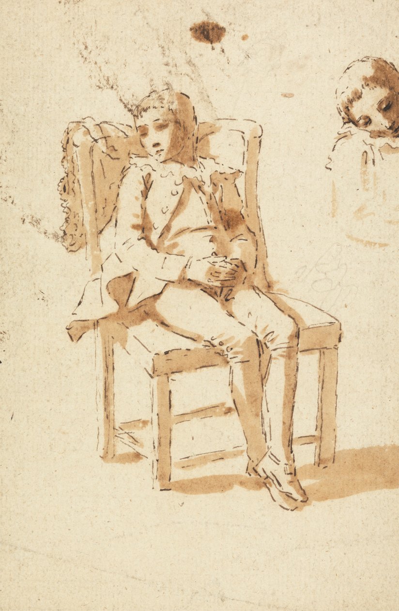 Pagejongen slaapt door Benjamin West