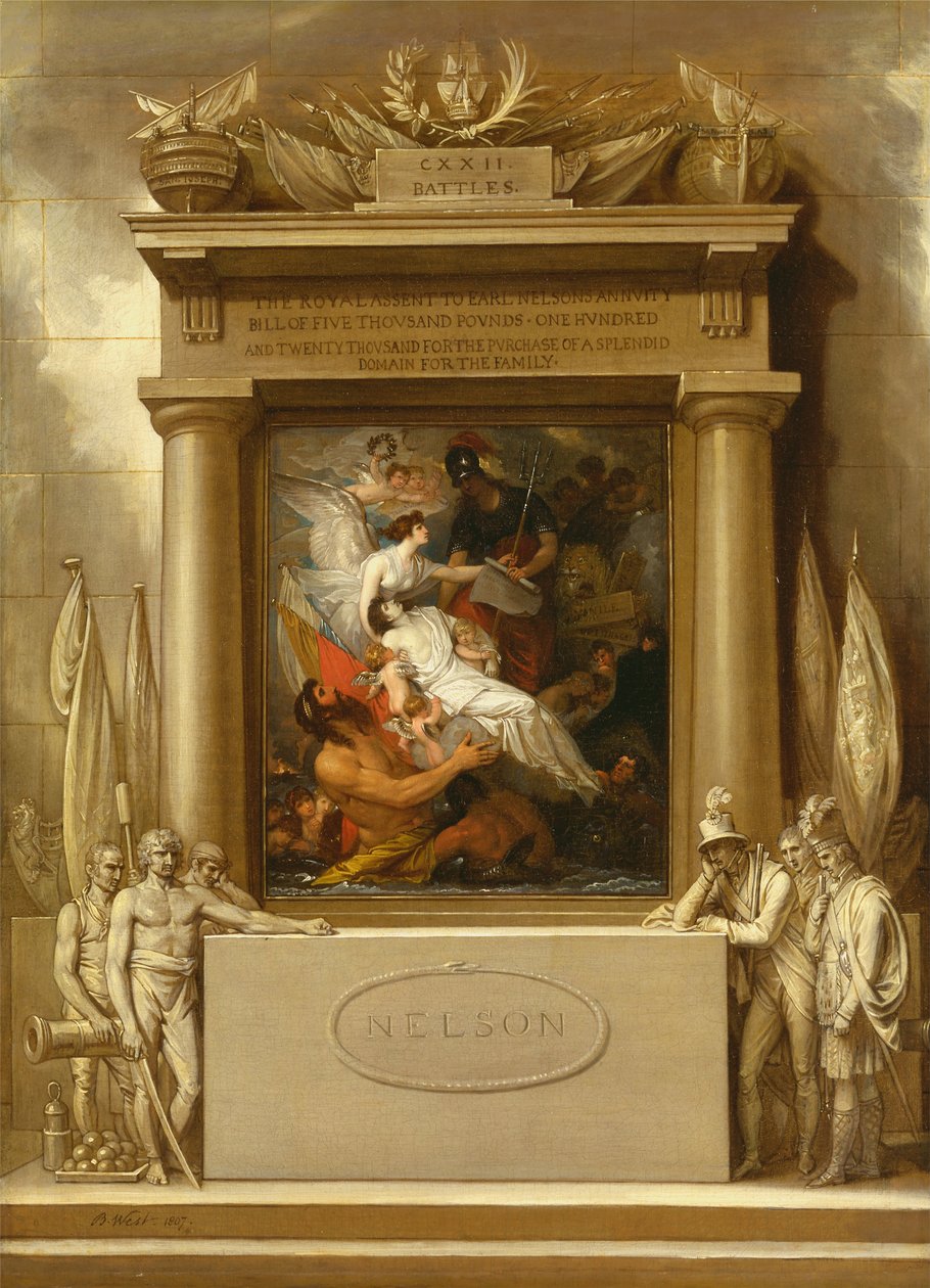 De Apotheose van Nelson, 1807 door Benjamin West