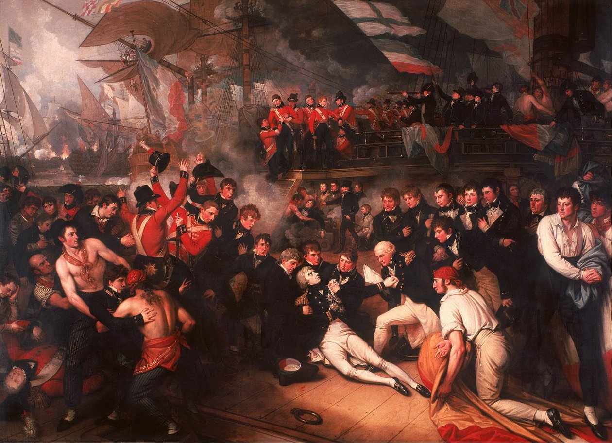 De dood van Nelson door Benjamin West