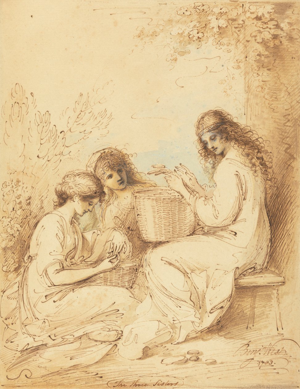 De drie zusters door Benjamin West