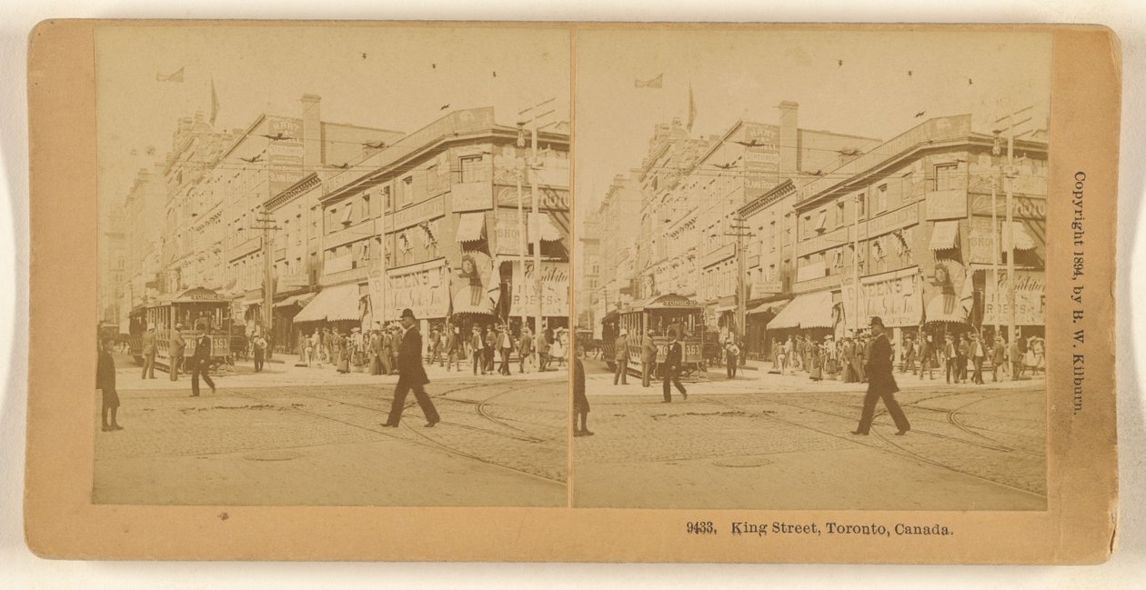 King Street, Toronto, Canada. door Benjamin West Kilburn