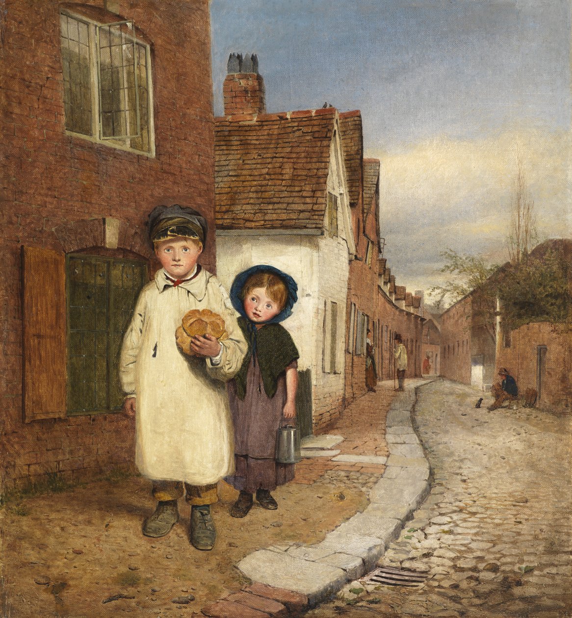 Een uitzicht op Frog Lane door Benjamin Williams Leader