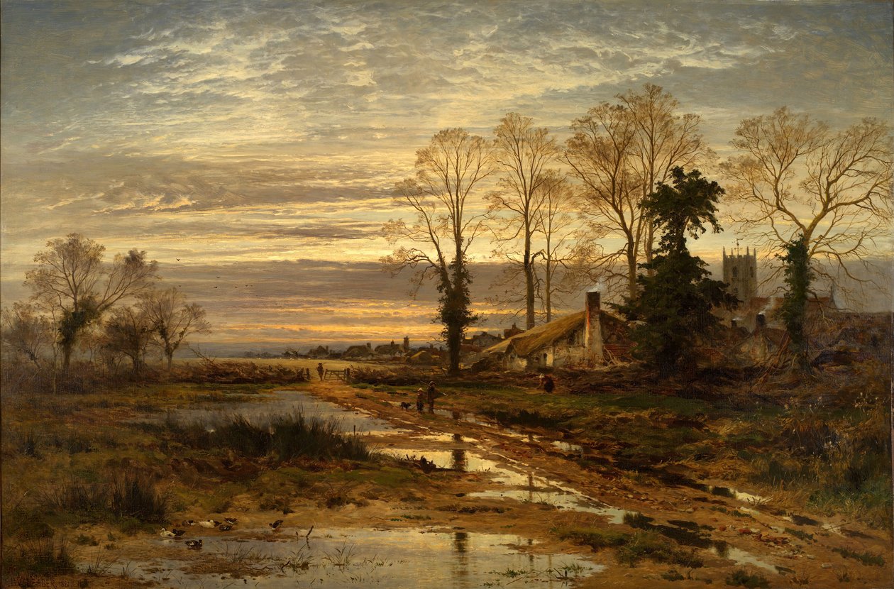 Februari Fill Dyke, 1881 door Benjamin Williams Leader