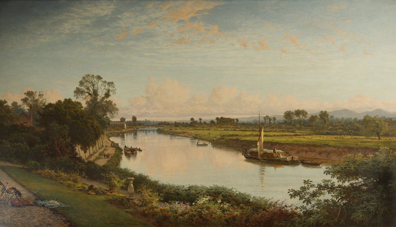 Glad Severn Stroom, 1886 door Benjamin Williams Leader