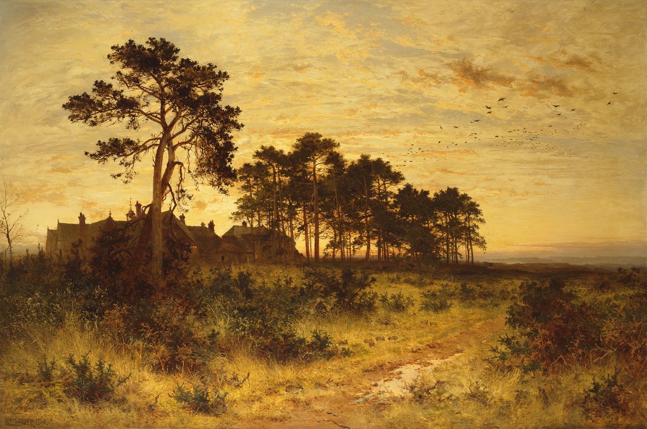 Het stille avonduur door Benjamin Williams Leader