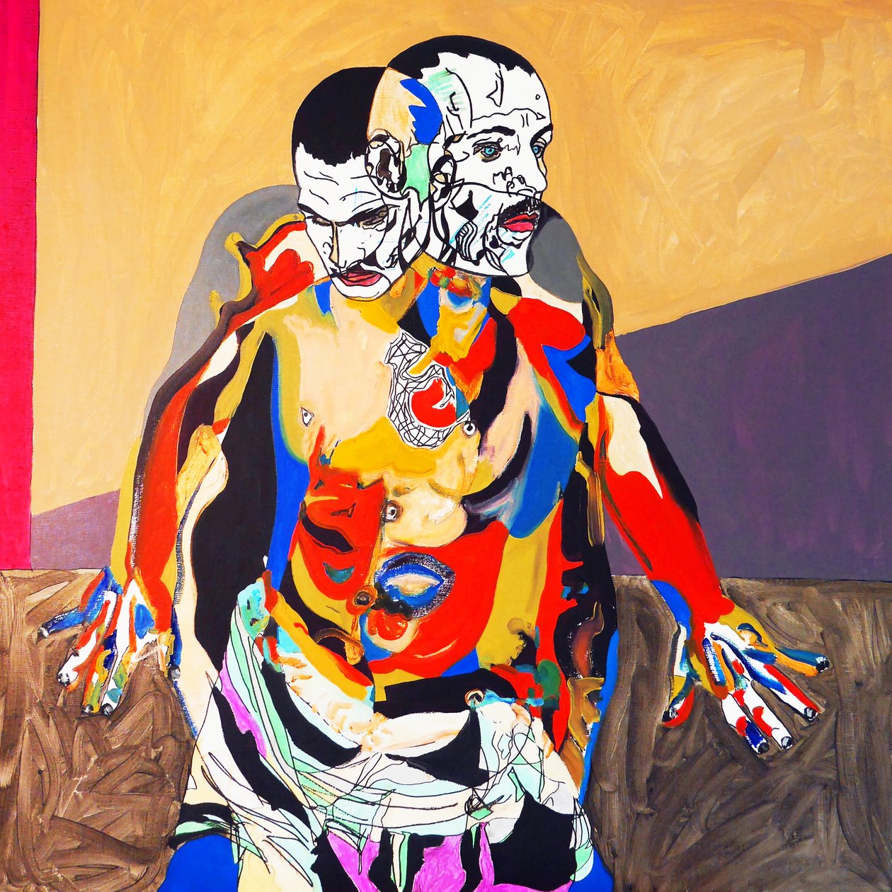 Staande man, 2016 (olieverf op doek) door Benoit Erwann Boucherot
