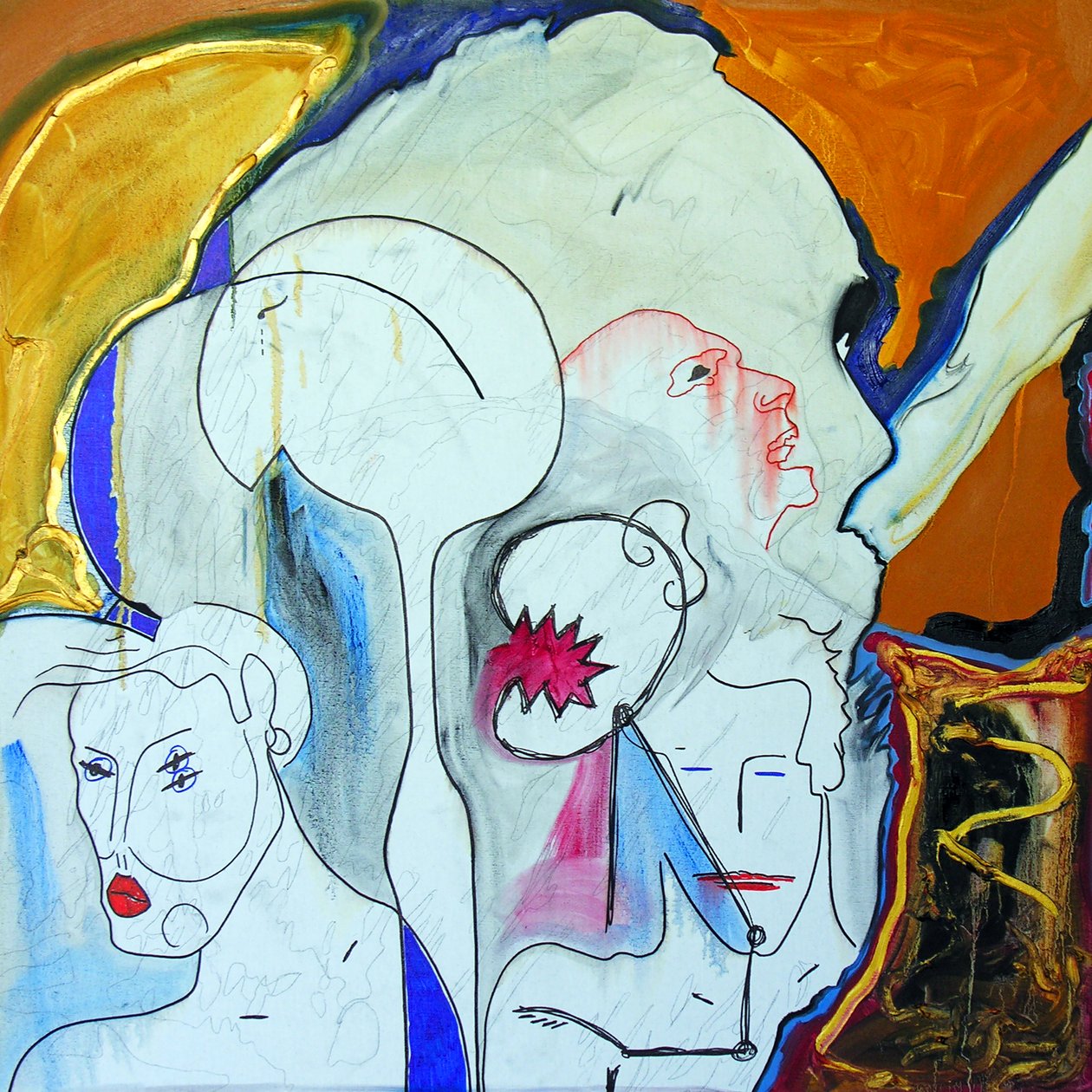 Michael Ackerman, 2001 (olieverf op doek) door Benoit Erwann Boucherot