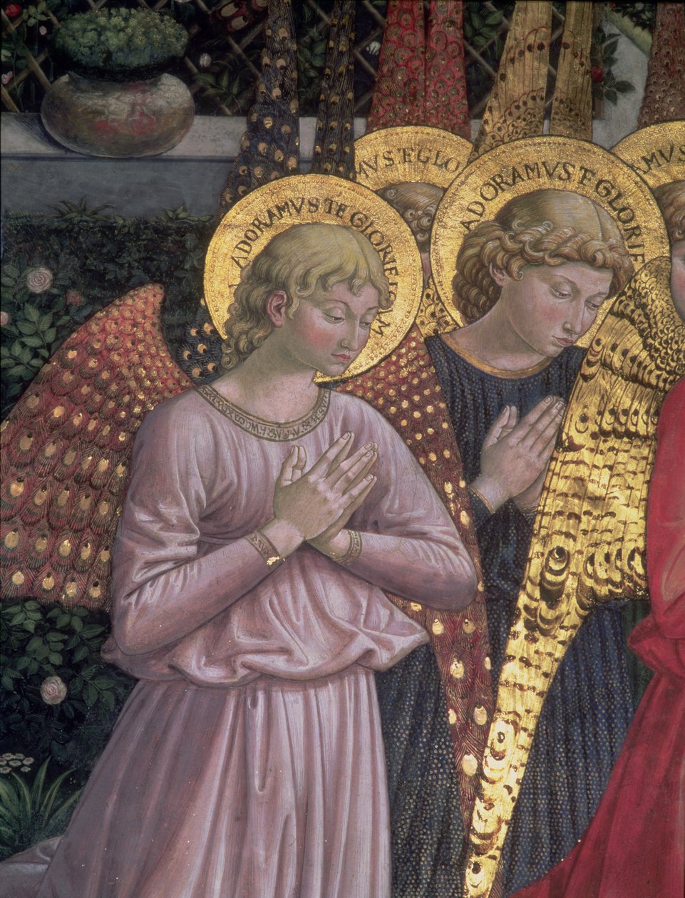 Engelen, 1459 (detail) door Benozzo di Lese di Sandro Gozzoli