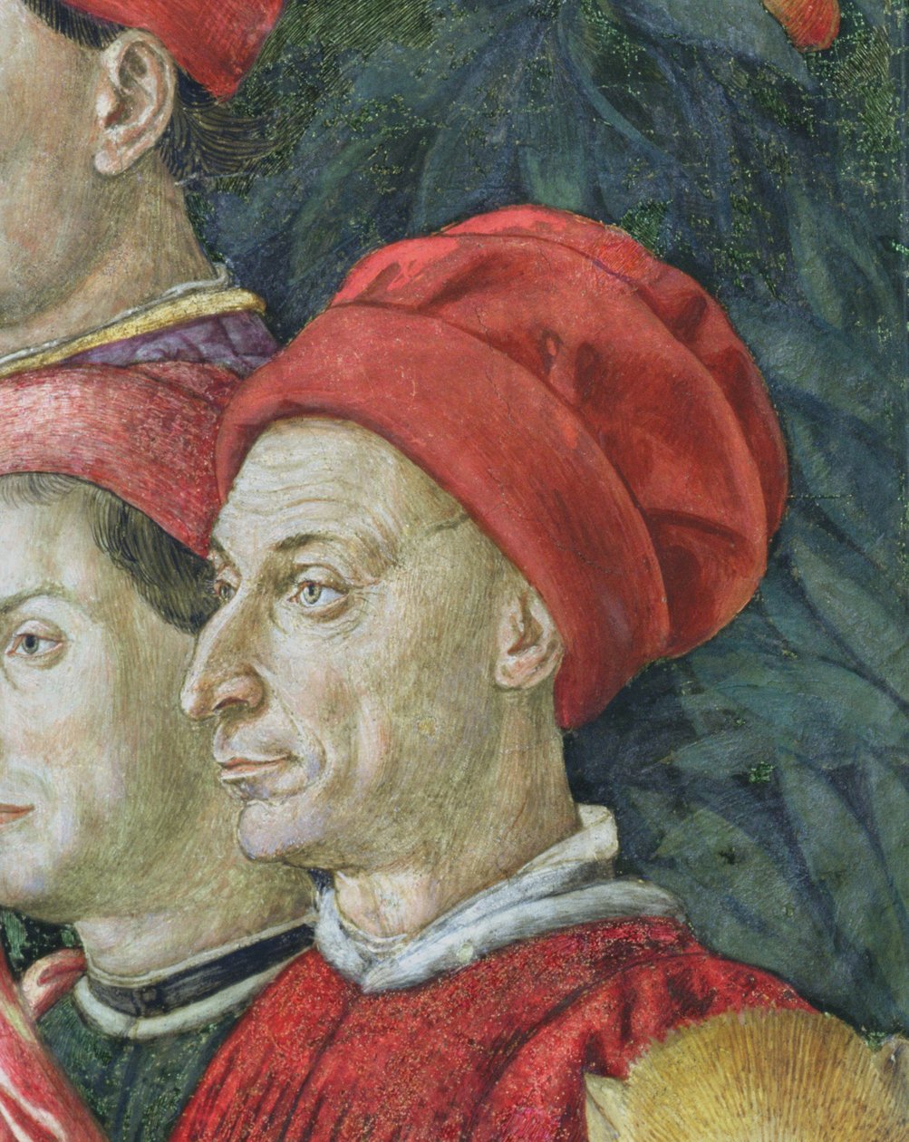 Gezicht in de processie, detail uit de Reis van de Wijzen-cyclus in de kapel, ca. 1460 (fresco) (detail) door Benozzo di Lese di Sandro Gozzoli