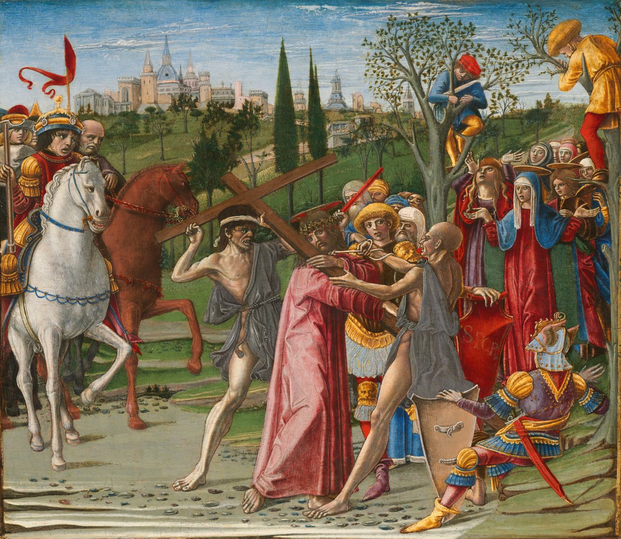 Christus Draagt het Kruis door Benvenuto di Giovanni