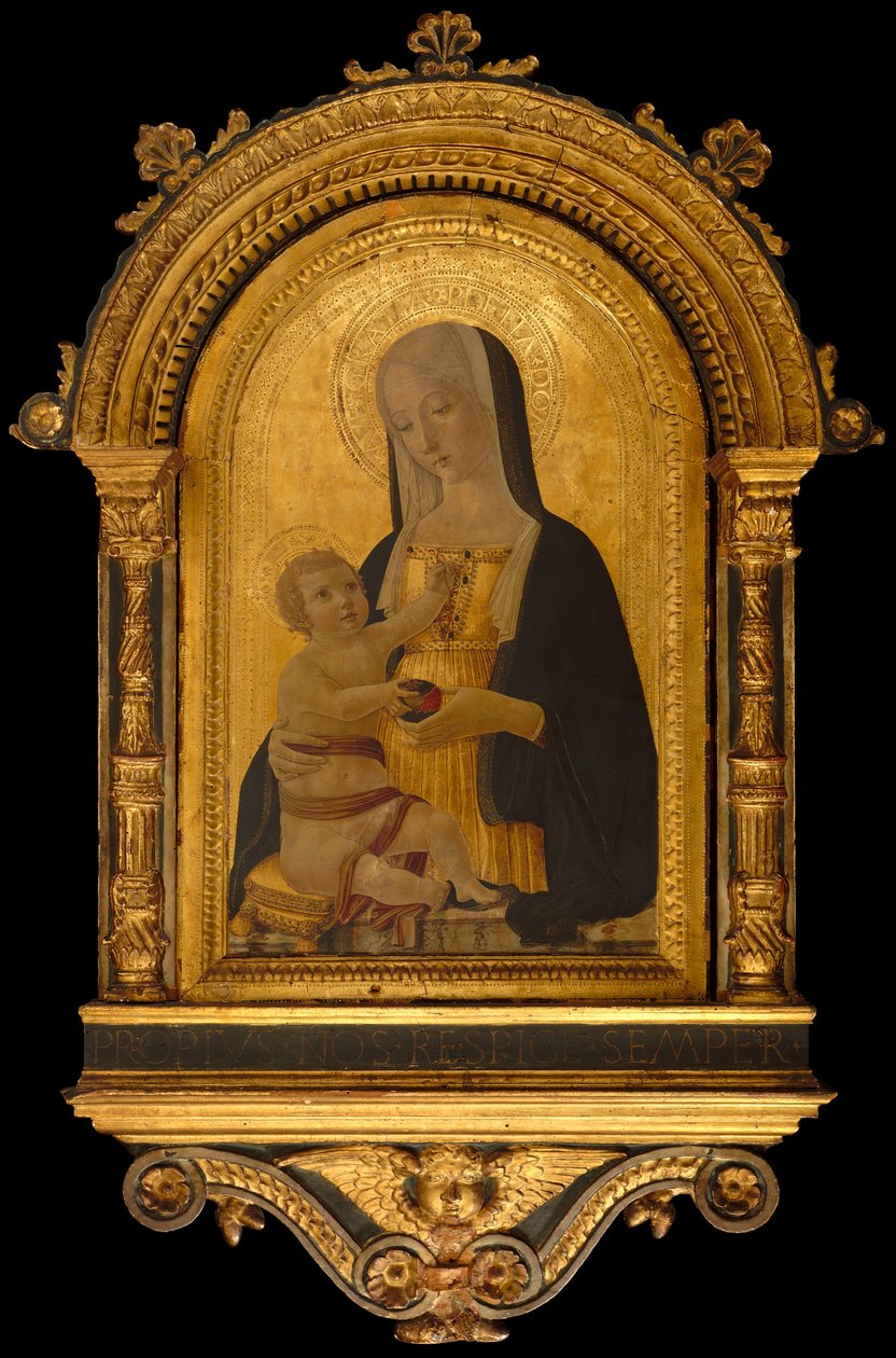 Madonna en Kind, ca. 1470 door Benvenuto di Giovanni