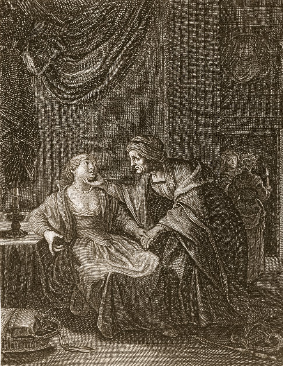 Leucothoe Verleid door Apollo in de Gedaante van Eurynome, 1731 door Bernard Picart