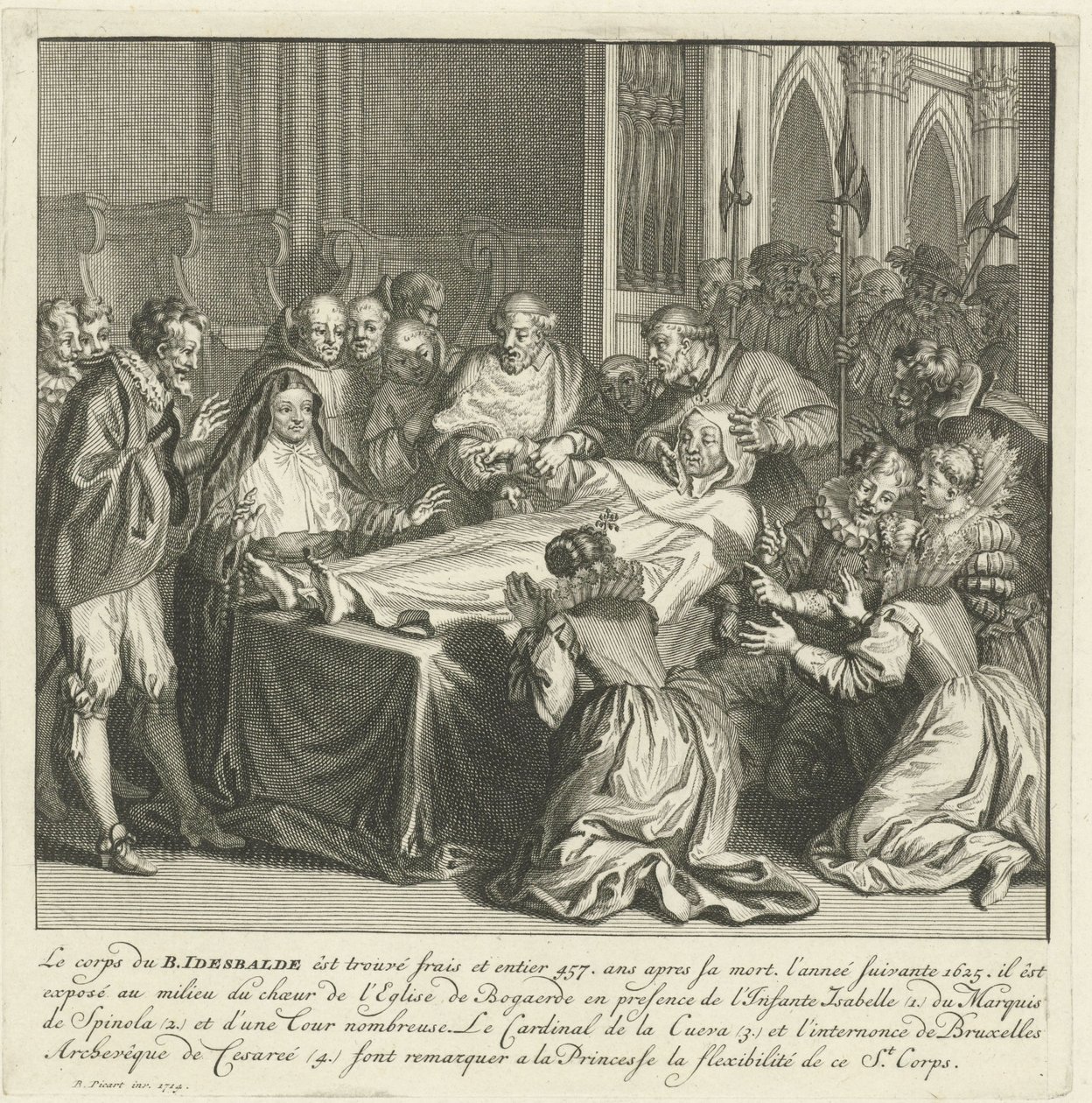 Het onvergankelijke lichaam van Sint Idesbald door Bernard Picart