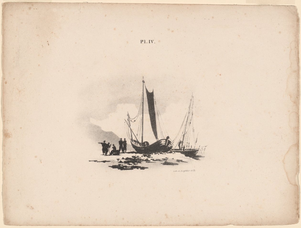 Boten op het strand door Bernard Gaillot