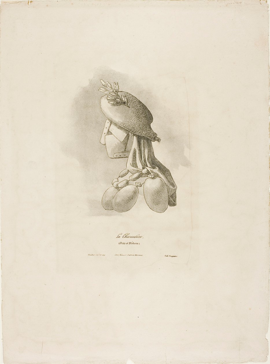 De slagersvrouw, uit Arts et Métiers door Bernard Gaillot