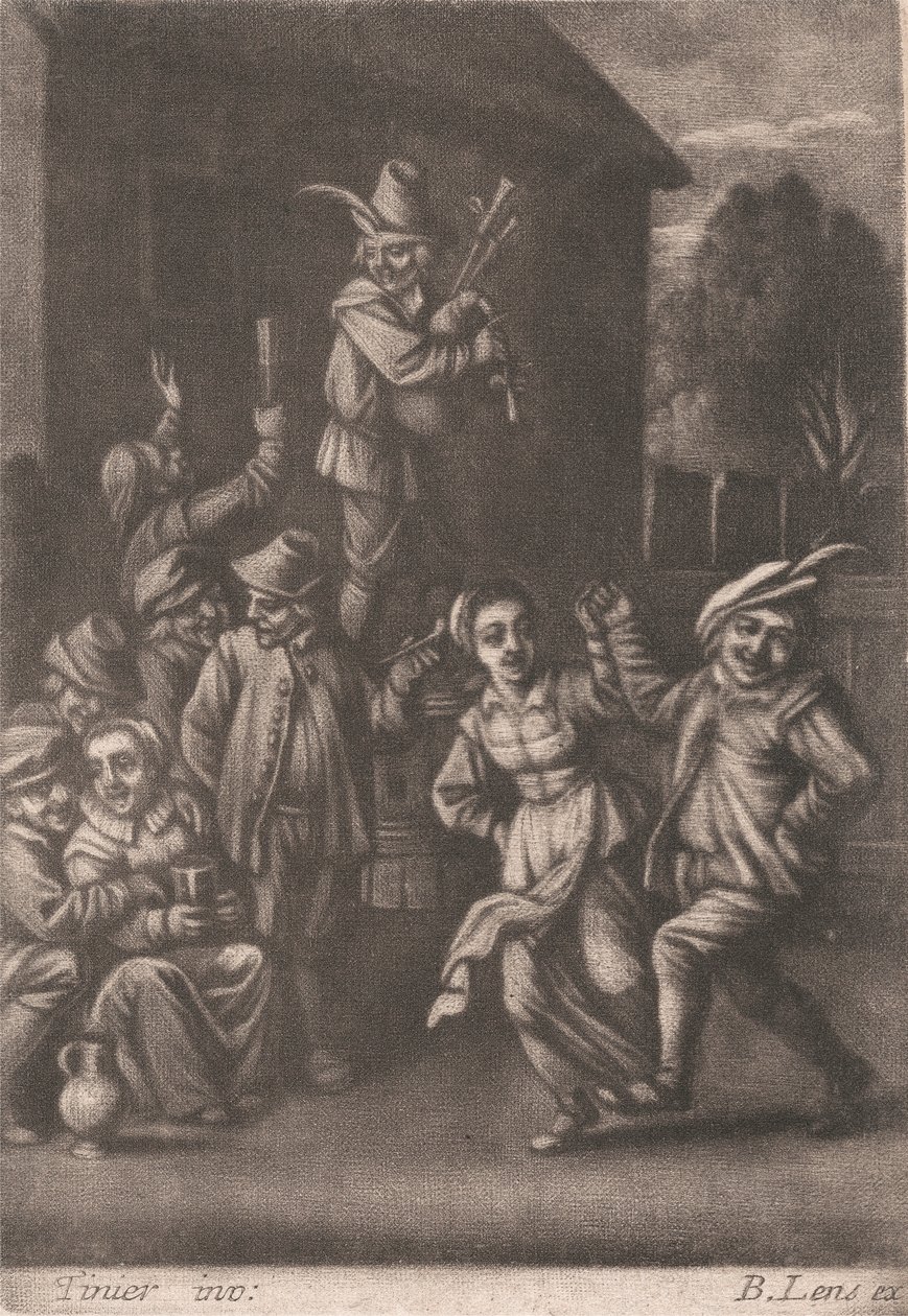 Dansende Boeren door Bernard Lens