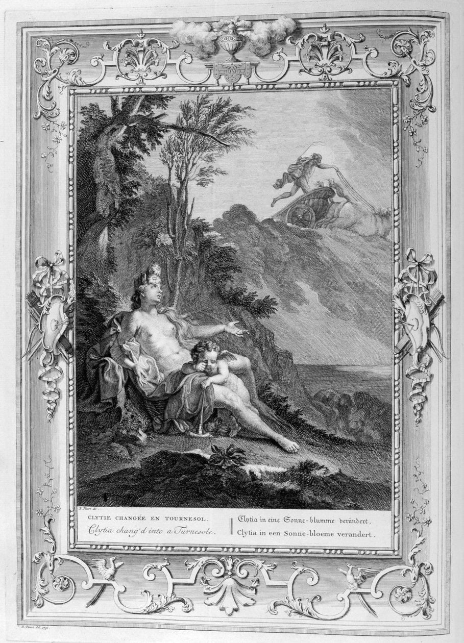 Clythie (Clytie) (gravure) door Bernard Picart