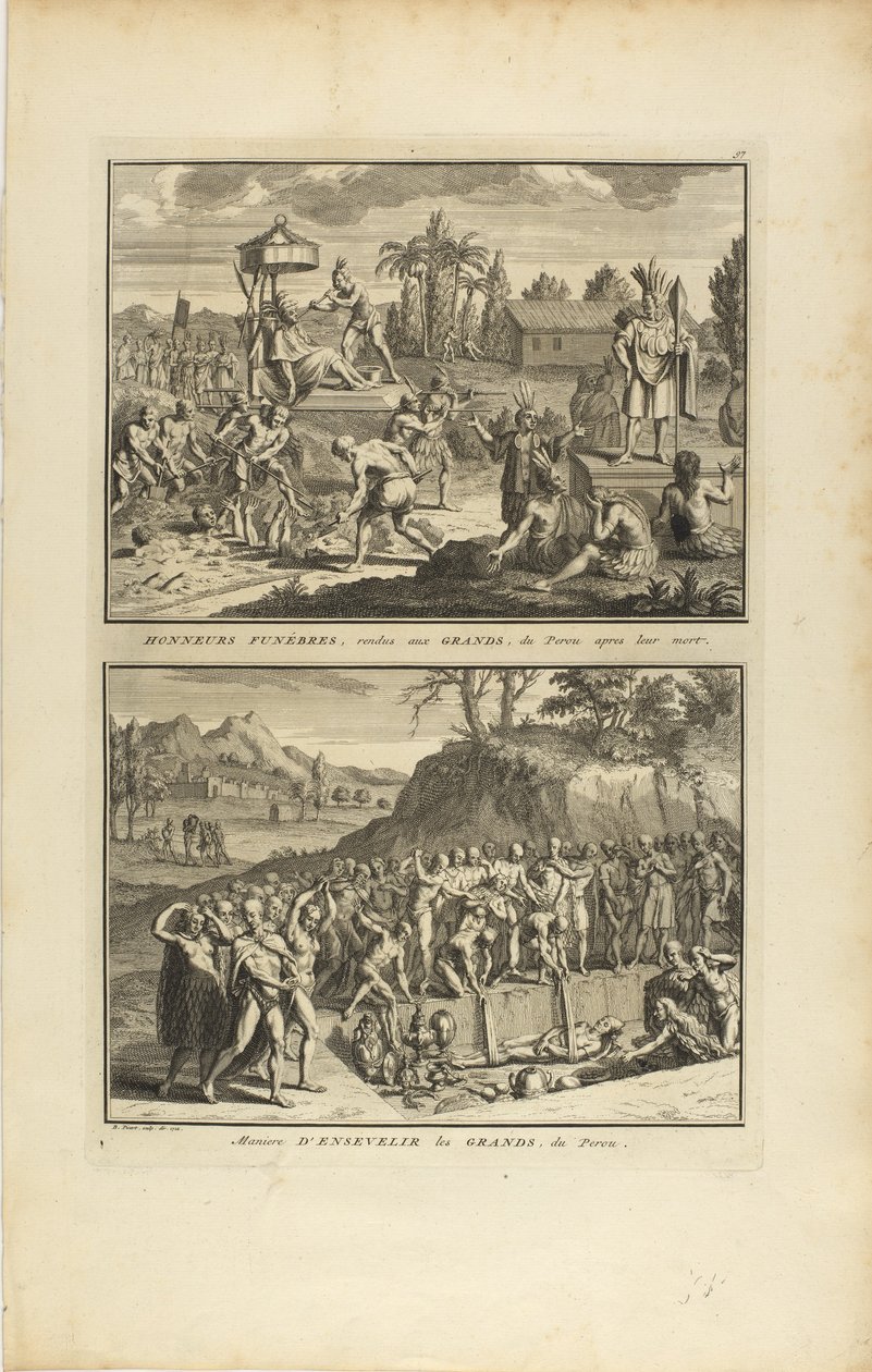 Begrafenisonderscheiding.../Wijze van begraven... door Bernard Picart