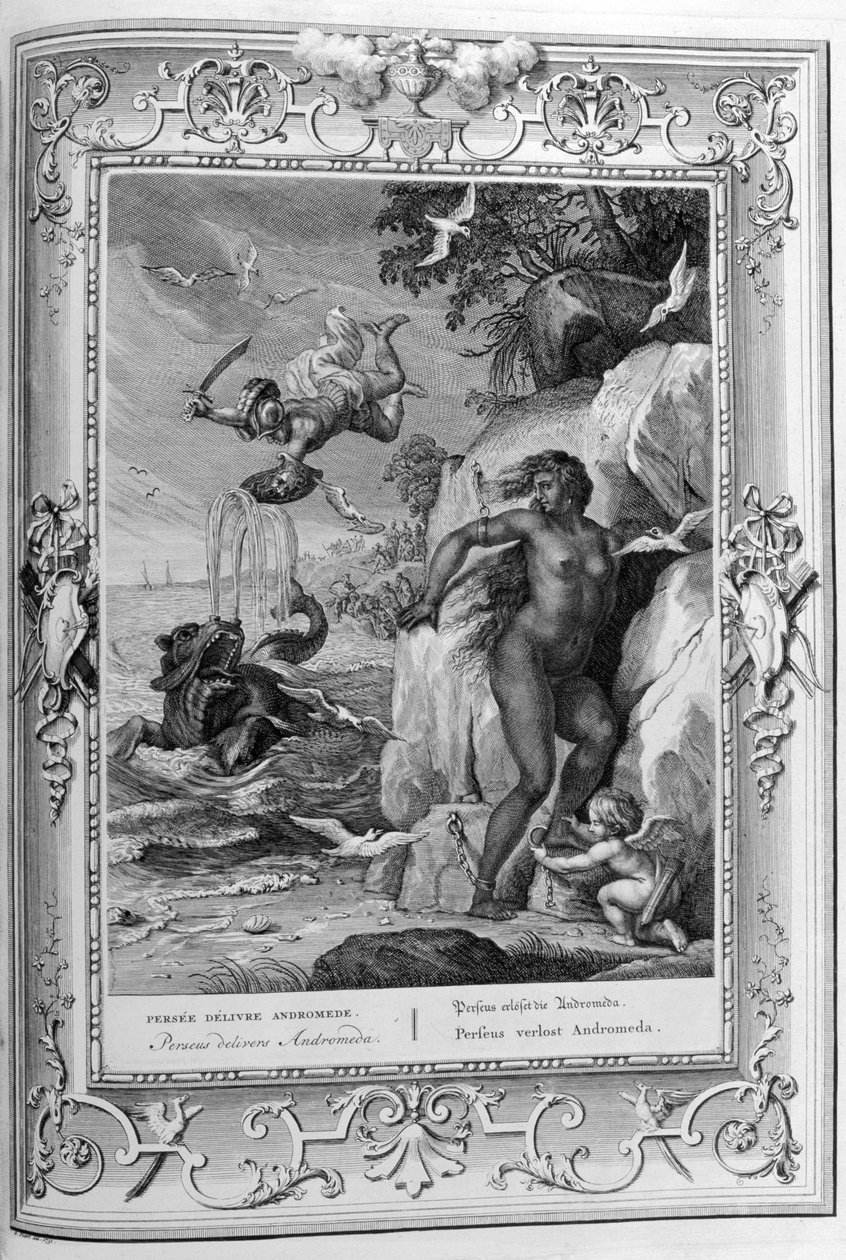 Perseus redt Andromeda door Bernard Picart