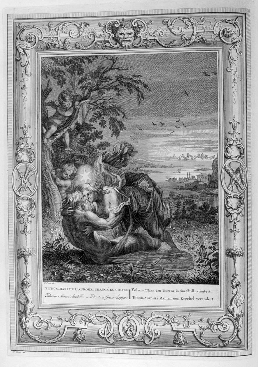 Titon en Aurora (gravure) door Bernard Picart