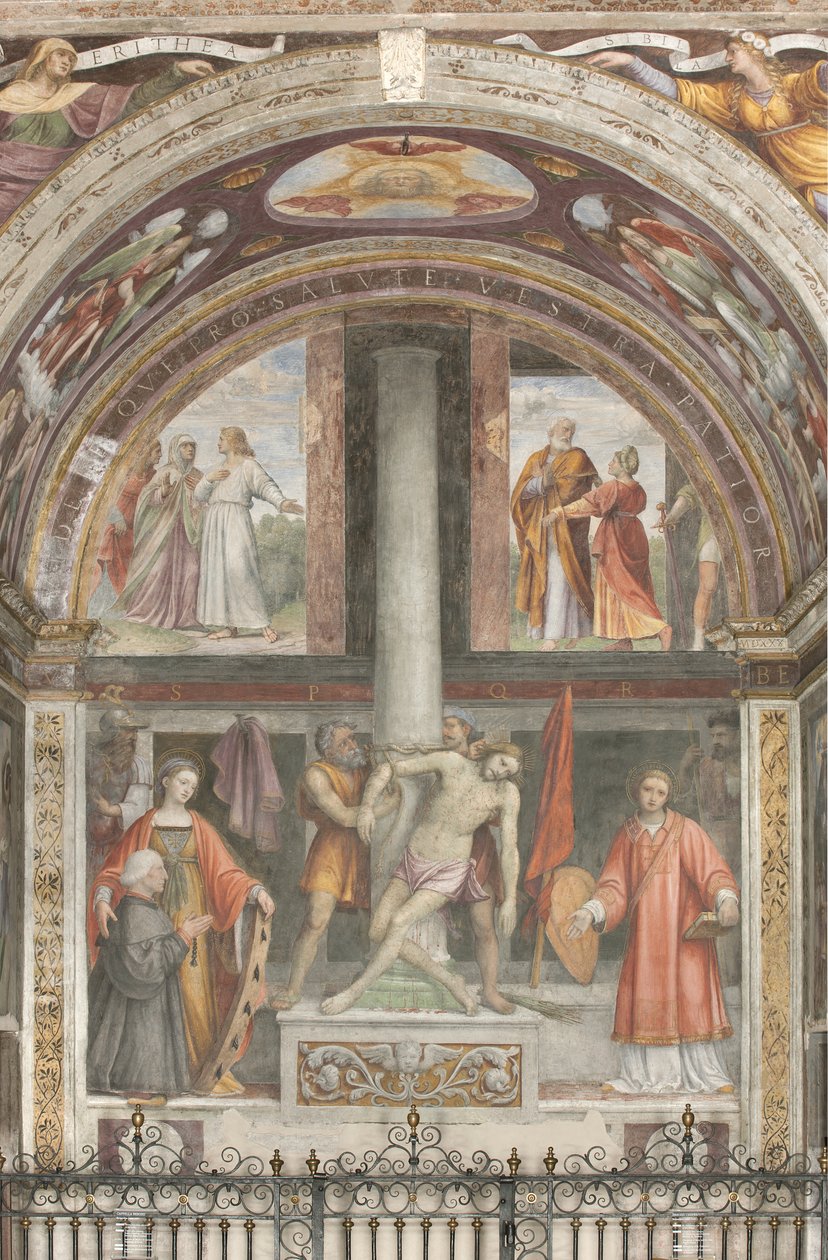 Sint-Catharina en Jezus Christus door Bernardino Luini