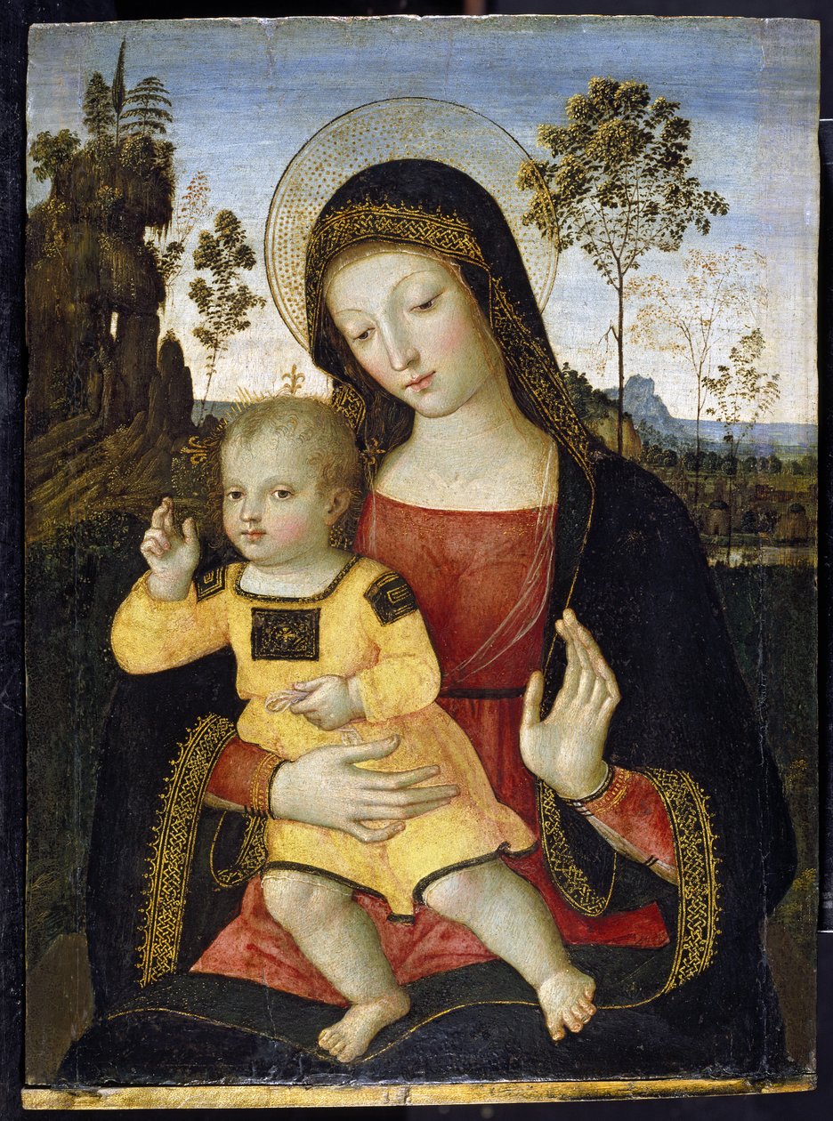 De Maagd en het Kind, 15e eeuw door Bernardino di Betto Pinturicchio