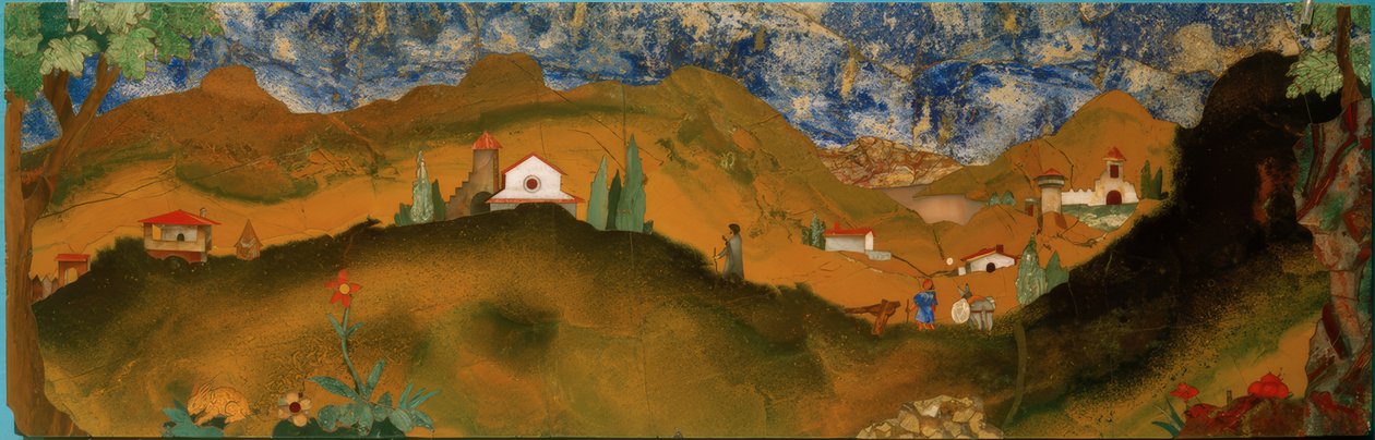 Toscaans landschap door Bernardino Barbatelli