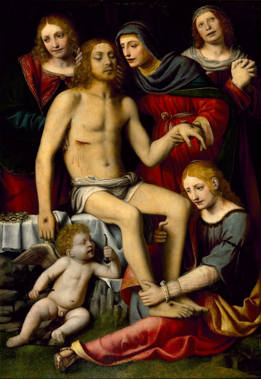 Klaaglied over de dode Christus door Bernardino Luini