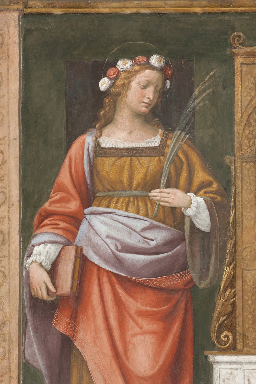 Heilige Roos (detail) door Bernardino Luini