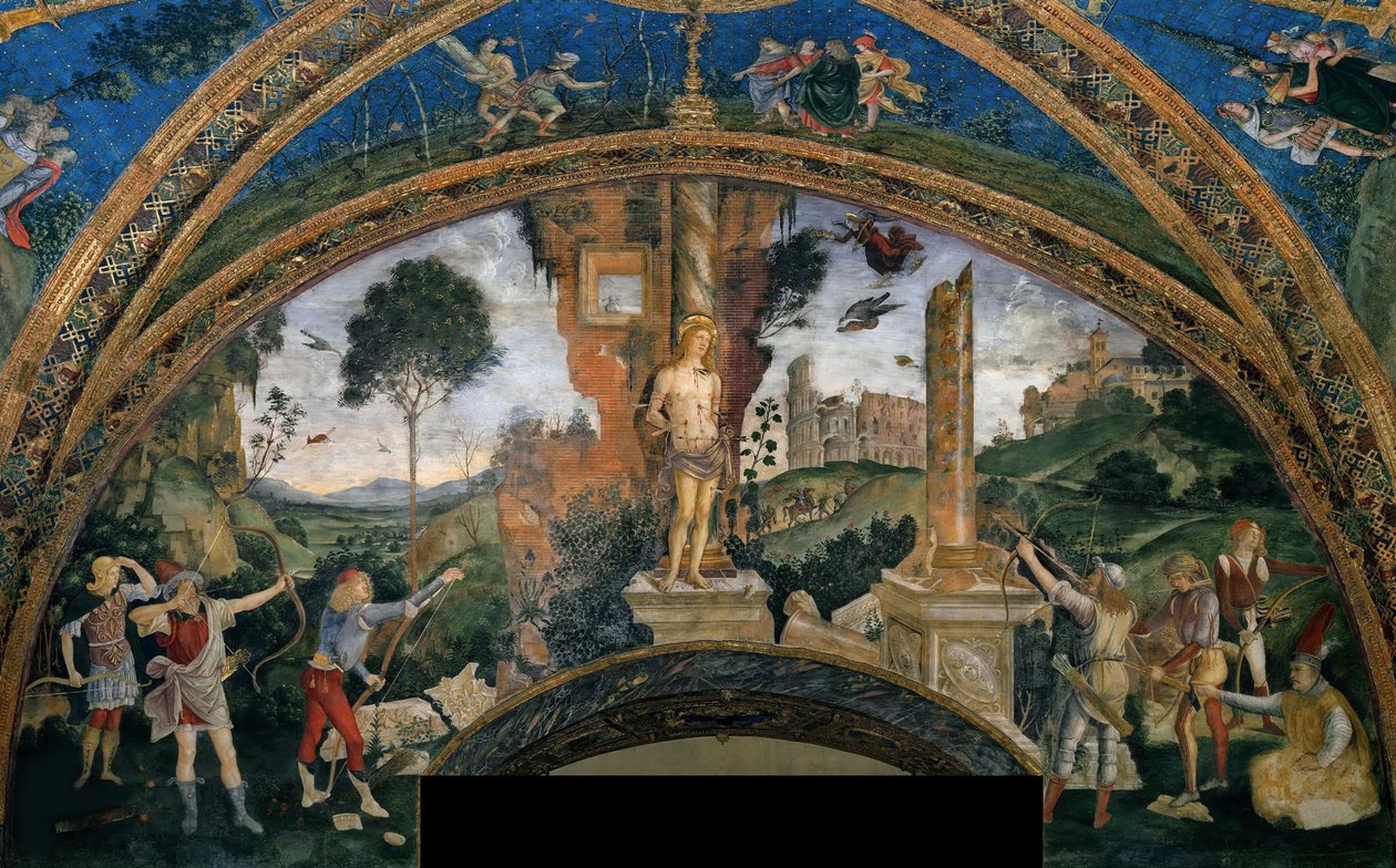 Het martelaarschap van Sint Sebastiaan, 1492-1495 door Bernardino Pinturicchio