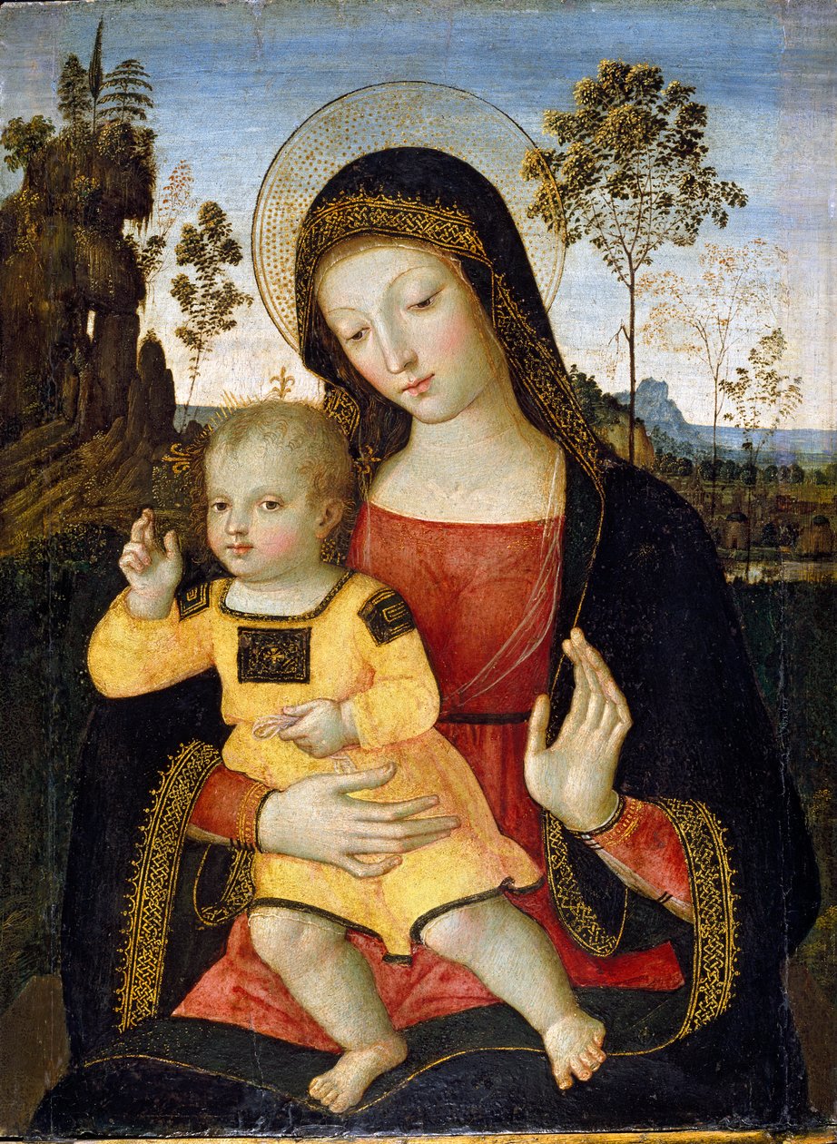 De Maagd en het Kind, 1470s-1490s door Bernardino Pinturicchio