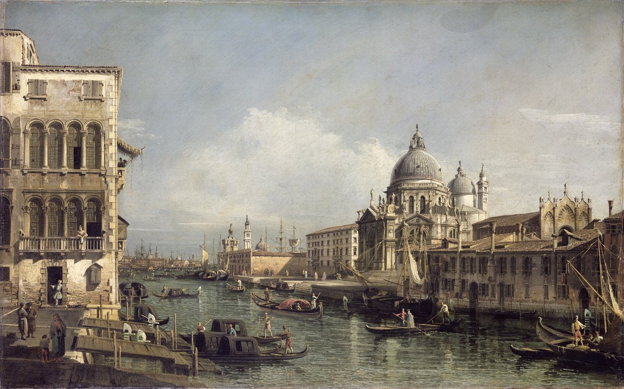 Ingang van het Canal Grande, Venetië door Bernardo Bellotto