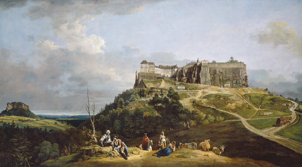 Fort Königstein door Bernardo Bellotto