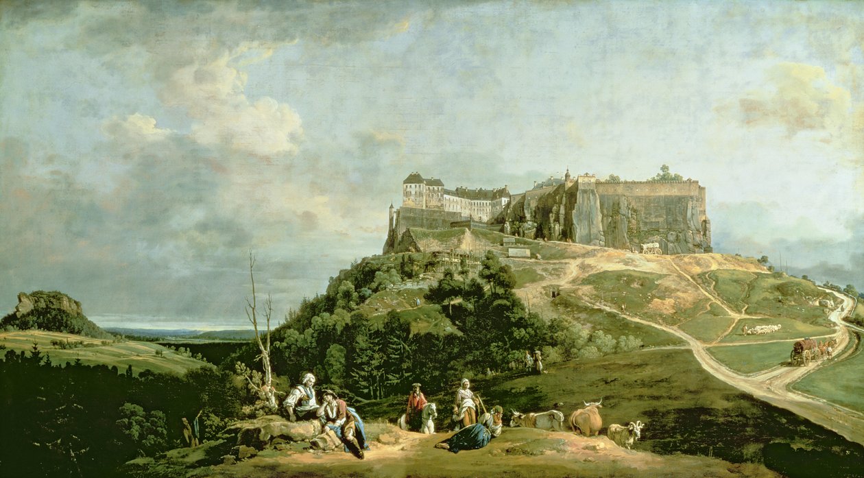 Het Fort van Konigstein door Bernardo Bellotto