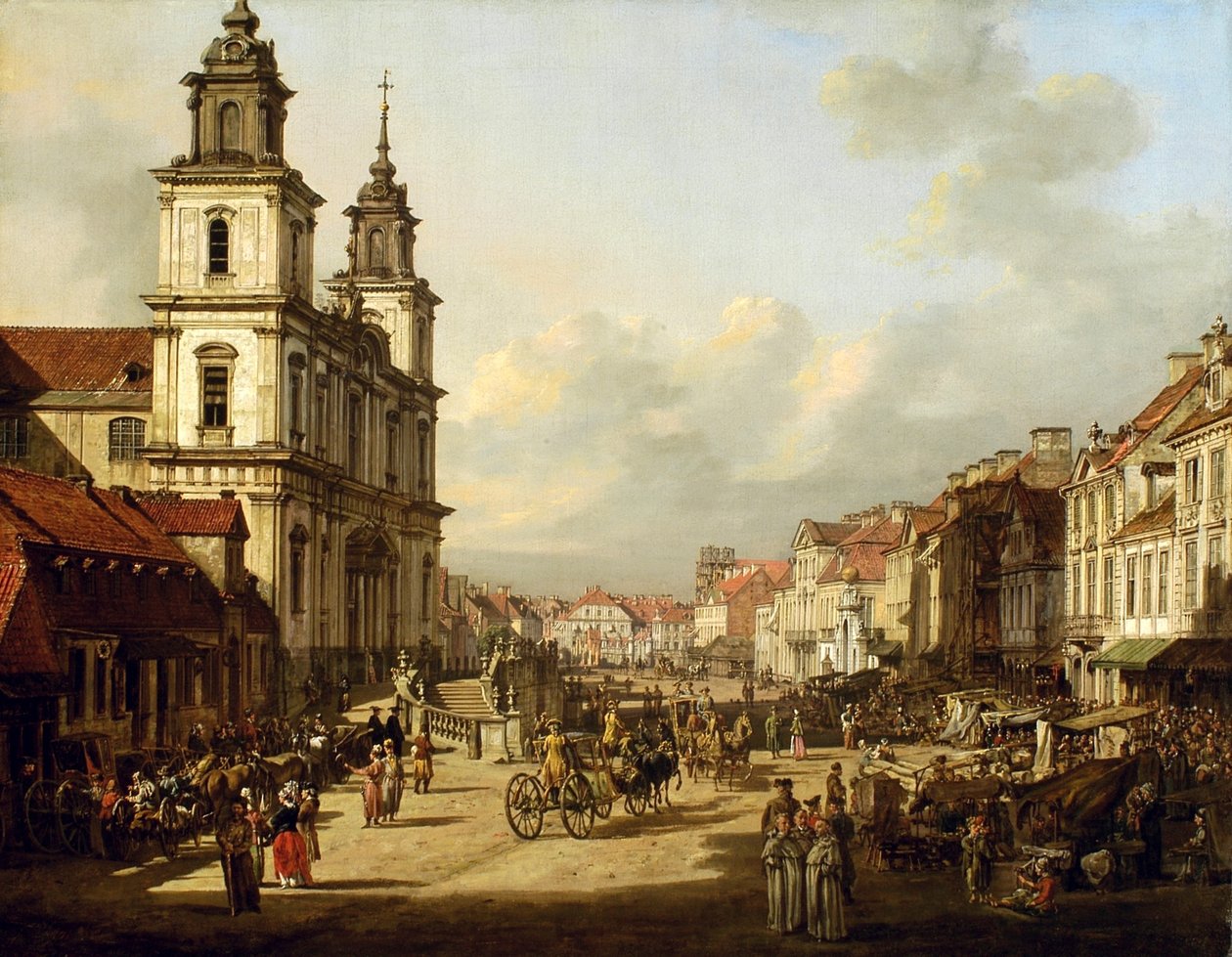 Kerk van het Heilig Kruis in Warschau. door Bernardo Bellotto