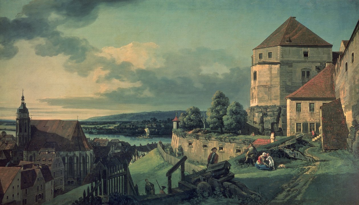 Uitzicht vanaf het kasteel (Uitzicht op Pirna) door Bernardo Bellotto